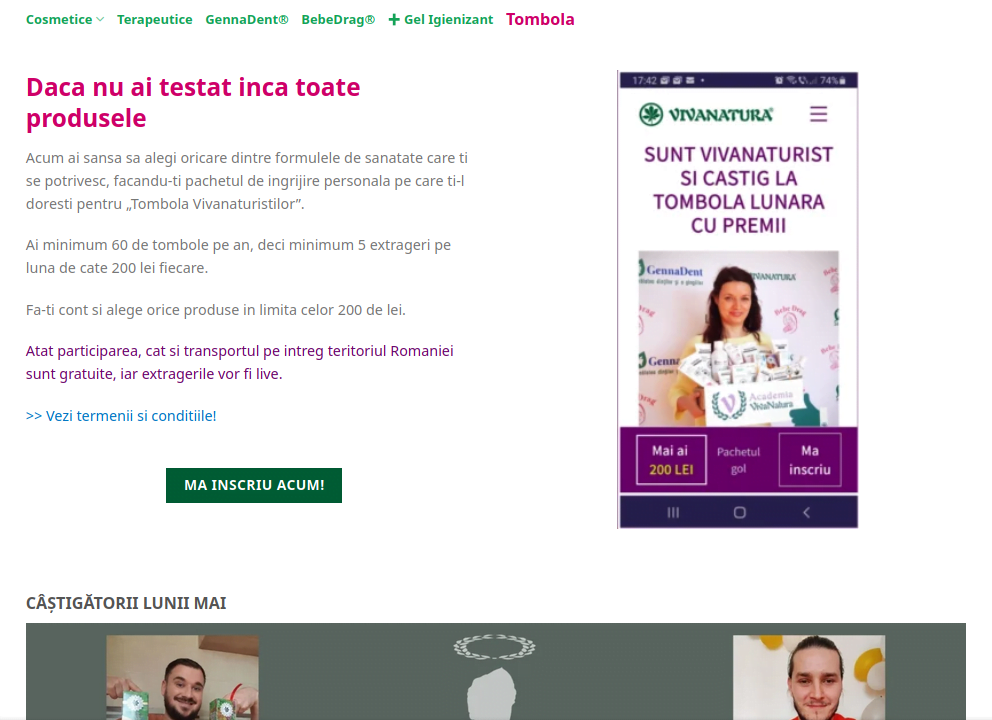 Tombola vivanaturistilor